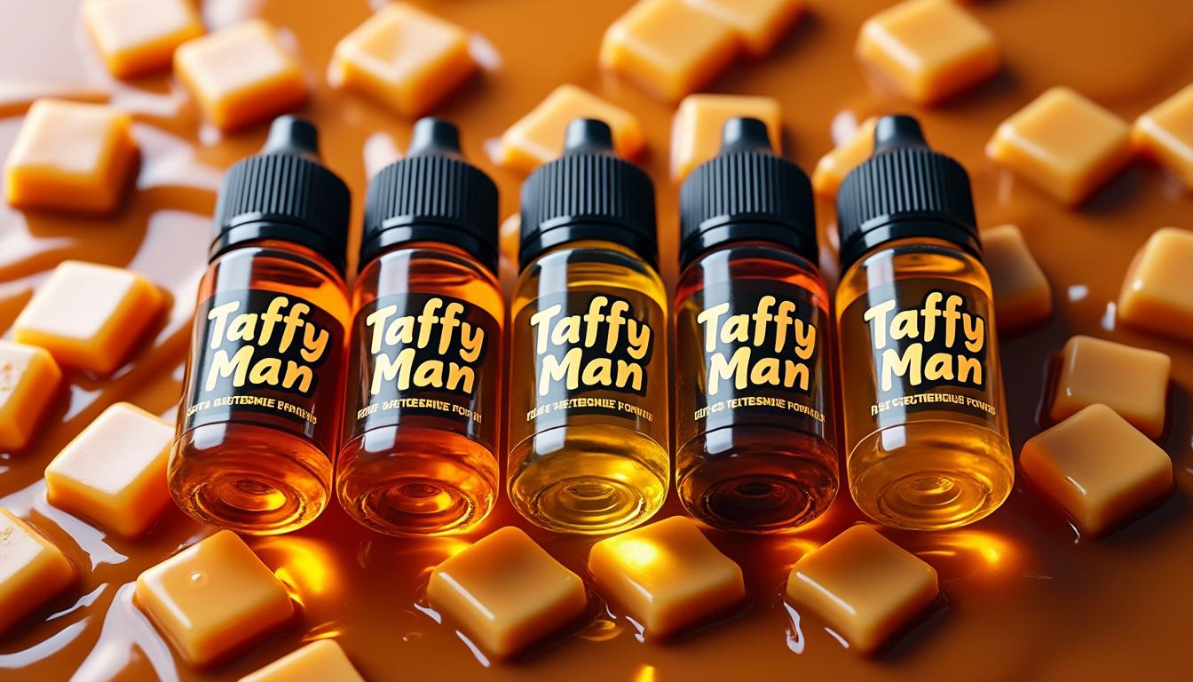 découvrez la gamme taffy man : des e-liquides aux saveurs irrésistibles de caramel et bonbons qui offrent une expérience de vape gourmande et réconfortante, idéale pour les amateurs de douceurs sucrées.