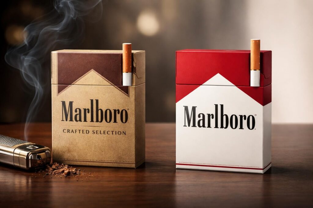 découvrez notre comparatif détaillé entre marlboro crafted selection et marlboro pour savoir quel produit correspond le mieux à vos préférences et attentes.
